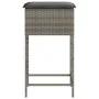 Taburetes de cocina con cojines 2 uds ratán sintético gris de , Sillas de jardín - Ref: Foro24-368319, Precio: 109,40 €, Desc...