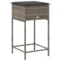 Küchenhocker mit 2 Stück grauen Kunststoff-Rattan-Kissen von , Gartenstühle - Ref: Foro24-368319, Preis: 109,40 €, Rabatt: %