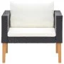 Individual garden sofa with black synthetic rattan cushions by vidaXL, Outdoor sofas - Ref: Foro24-310220, Price: 90,45 €, Di...
