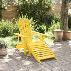 Adirondack-Stuhl mit massiver gelber Fichtenholz-Ottomane. von , Gartenstühle - Ref: Foro24-4007241, Preis: 95,31 €, Rabatt: %