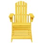 Adirondack-Stuhl mit massiver gelber Fichtenholz-Ottomane. von , Gartenstühle - Ref: Foro24-4007241, Preis: 97,42 €, Rabatt: %