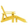 Adirondack-Stuhl mit massiver gelber Fichtenholz-Ottomane. von , Gartenstühle - Ref: Foro24-4007241, Preis: 97,42 €, Rabatt: %