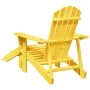 Silla Adirondack con otomana madera maciza de abeto amarillo de , Sillas de jardín - Ref: Foro24-4007241, Precio: 95,34 €, De...