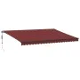 Automatic retractable awning with LED lights burgundy 500x300 cm by , Awnings - Ref: Foro24-3310197, Price: 623,84 €, Discoun...