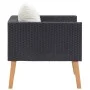 Individual garden sofa with black synthetic rattan cushions by vidaXL, Outdoor sofas - Ref: Foro24-310220, Price: 90,45 €, Di...