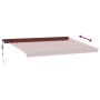 Automatic retractable awning with LED lights burgundy 500x300 cm by , Awnings - Ref: Foro24-3310197, Price: 555,22 €, Discoun...