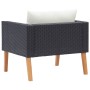 Individuelles Gartensofa mit schwarzen synthetischen Rattankissen von vidaXL, Outdoor-Sofas - Ref: Foro24-310220, Preis: 82,8...