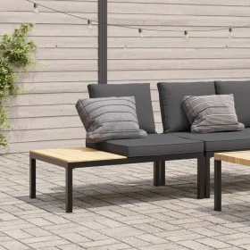Black aluminum garden bench with cushions by , garden benches - Ref: Foro24-4008571, Price: 150,44 €, Discount: %