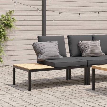 Gartenbank mit schwarzen Aluminiumkissen von , Gartenbänke - Ref: Foro24-4008571, Preis: 152,76 €, Rabatt: %