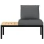 Banco de jardín con cojines aluminio negro de , Bancos de jardín - Ref: Foro24-4008571, Precio: 151,01 €, Descuento: %