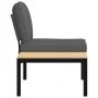 Banco de jardín con cojines aluminio negro de , Bancos de jardín - Ref: Foro24-4008571, Precio: 151,01 €, Descuento: %