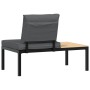 Banco de jardín con cojines aluminio negro de , Bancos de jardín - Ref: Foro24-4008571, Precio: 152,61 €