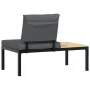 Banco de jardín con cojines aluminio negro de , Bancos de jardín - Ref: Foro24-4008571, Precio: 151,01 €, Descuento: %
