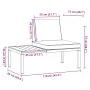 Banco de jardín con cojines aluminio negro de , Bancos de jardín - Ref: Foro24-4008571, Precio: 151,01 €, Descuento: %