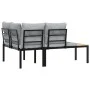 Bancos jardín y cojines 2 pzas acero recubrimiento polvo negro de , Bancos de jardín - Ref: Foro24-4008565, Precio: 192,29 €,...