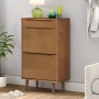 Solid pine wood SHOE RACK mold in brown 59.5x35x103 cm by , Shoe racks and shoe organizers - Ref: Foro24-4013411, Price: 171,...