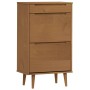 Solid pine wood SHOE RACK mold in brown 59.5x35x103 cm by , Shoe racks and shoe organizers - Ref: Foro24-4013411, Price: 171,...
