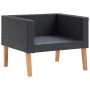 Individual garden sofa with black synthetic rattan cushions by vidaXL, Outdoor sofas - Ref: Foro24-310220, Price: 90,45 €, Di...