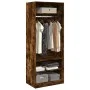 Armario madera de ingeniería color roble ahumado 80x50x200 cm de , Armarios roperos - Ref: Foro24-3307697, Precio: 127,62 €, ...