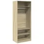 Armario de madera de ingeniería roble Sonoma 80x50x200 cm de , Armarios roperos - Ref: Foro24-3307695, Precio: 165,27 €, Desc...