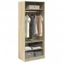 Armario de madera de ingeniería roble Sonoma 80x50x200 cm de , Armarios roperos - Ref: Foro24-3307695, Precio: 165,27 €, Desc...
