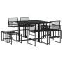 9-piece black synthetic rattan garden dining set by , Garden sets - Ref: Foro24-3295053, Price: 370,99 €, Discount: %