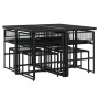 9-piece black synthetic rattan garden dining set by , Garden sets - Ref: Foro24-3295053, Price: 370,99 €, Discount: %