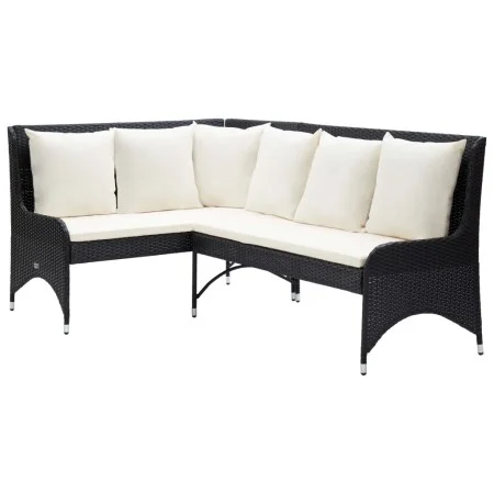 Sofás de esquina de jardín 2 piezas ratán PE negro by vidaXL, Outdoor sofas - Ref: Foro24-310224, Price: 221,70 €, Discount: %