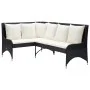 Zweiteilige schwarze PE-Rattan-Gartenecksofas von vidaXL, Outdoor-Sofas - Ref: Foro24-310224, Preis: 214,96 €, Rabatt: %