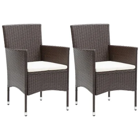 Gartenstühle 2 Einheiten braunes synthetisches Rattan von vidaXL, Gartenstühle - Ref: Foro24-310554, Preis: 134,50 €, Rabatt: %