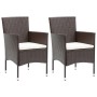 Garden chairs 2 units brown synthetic rattan by vidaXL, Garden chairs - Ref: Foro24-310554, Price: 134,96 €, Discount: %