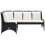 Zweiteilige schwarze PE-Rattan-Gartenecksofas von vidaXL, Outdoor-Sofas - Ref: Foro24-310224, Preis: 298,36 €, Rabatt: %