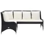 Zweiteilige schwarze PE-Rattan-Gartenecksofas von vidaXL, Outdoor-Sofas - Ref: Foro24-310224, Preis: 214,96 €, Rabatt: %