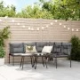 Garden sofa with black steel frame and textilene cushions by , Garden sets - Ref: Foro24-3283741, Price: 326,53 €, Discount: %