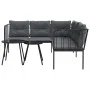 Garden sofa with black steel frame and textilene cushions by , Garden sets - Ref: Foro24-3283741, Price: 326,53 €, Discount: %