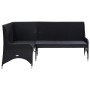 Zweiteilige schwarze PE-Rattan-Gartenecksofas von vidaXL, Outdoor-Sofas - Ref: Foro24-310224, Preis: 298,36 €, Rabatt: %
