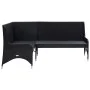 Zweiteilige schwarze PE-Rattan-Gartenecksofas von vidaXL, Outdoor-Sofas - Ref: Foro24-310224, Preis: 214,96 €, Rabatt: %