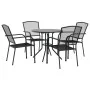 Stackable garden chairs, set of 5, made of steel with a gray powder coating. by , Garden sets - Ref: Foro24-3283757, Price: 2...