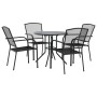 Stapelbare Gartenstühle, 5-teilig, Stahl, pulverbeschichtet, grau. von , Gartensets - Ref: Foro24-3283757, Preis: 304,82 €, R...