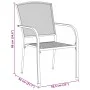 Stackable garden chairs, set of 5, made of steel with a gray powder coating. by , Garden sets - Ref: Foro24-3283757, Price: 2...