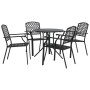Stapelbare Gartenstühle, 5-teilig, Stahl, pulverbeschichtet, grau. von , Gartensets - Ref: Foro24-3283769, Preis: 385,49 €, R...