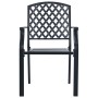 Stapelbare Gartenstühle, 5-teilig, Stahl, pulverbeschichtet, grau. von , Gartensets - Ref: Foro24-3283769, Preis: 385,49 €, R...