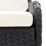 Zweiteilige schwarze PE-Rattan-Gartenecksofas von vidaXL, Outdoor-Sofas - Ref: Foro24-310224, Preis: 214,96 €, Rabatt: %