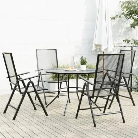 Set of 5 reclining garden chairs in anthracite steel by , Garden sets - Ref: Foro24-3283762, Price: 343,83 €, Discount: %