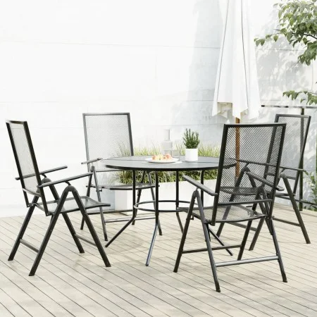 Set of 5 reclining garden chairs in anthracite steel by , Garden sets - Ref: Foro24-3283762, Price: 343,83 €, Discount: %