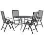 Set of 5 reclining garden chairs in anthracite steel by , Garden sets - Ref: Foro24-3283762, Price: 345,89 €, Discount: %
