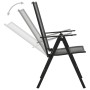 Set of 5 reclining garden chairs in anthracite steel by , Garden sets - Ref: Foro24-3283762, Price: 345,89 €, Discount: %