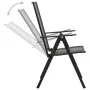 Set of 5 reclining garden chairs in anthracite steel by , Garden sets - Ref: Foro24-3283762, Price: 343,83 €, Discount: %