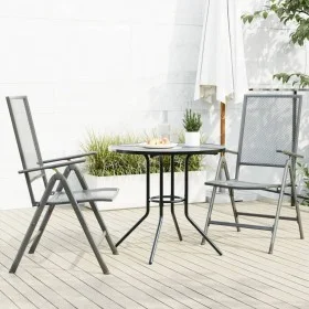 Set of 3 reclining garden chairs in anthracite steel. by , Garden sets - Ref: Foro24-3283760, Price: 208,31 €, Discount: %