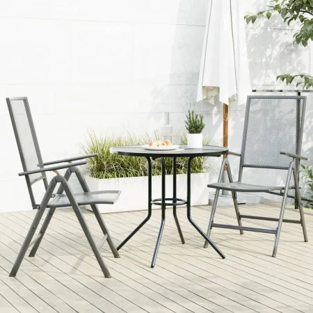 Set de sillas jardín reclinables 3 piezas acero antracita de , Conjuntos de jardín - Ref: Foro24-3283760, Precio: 211,82 €, D...